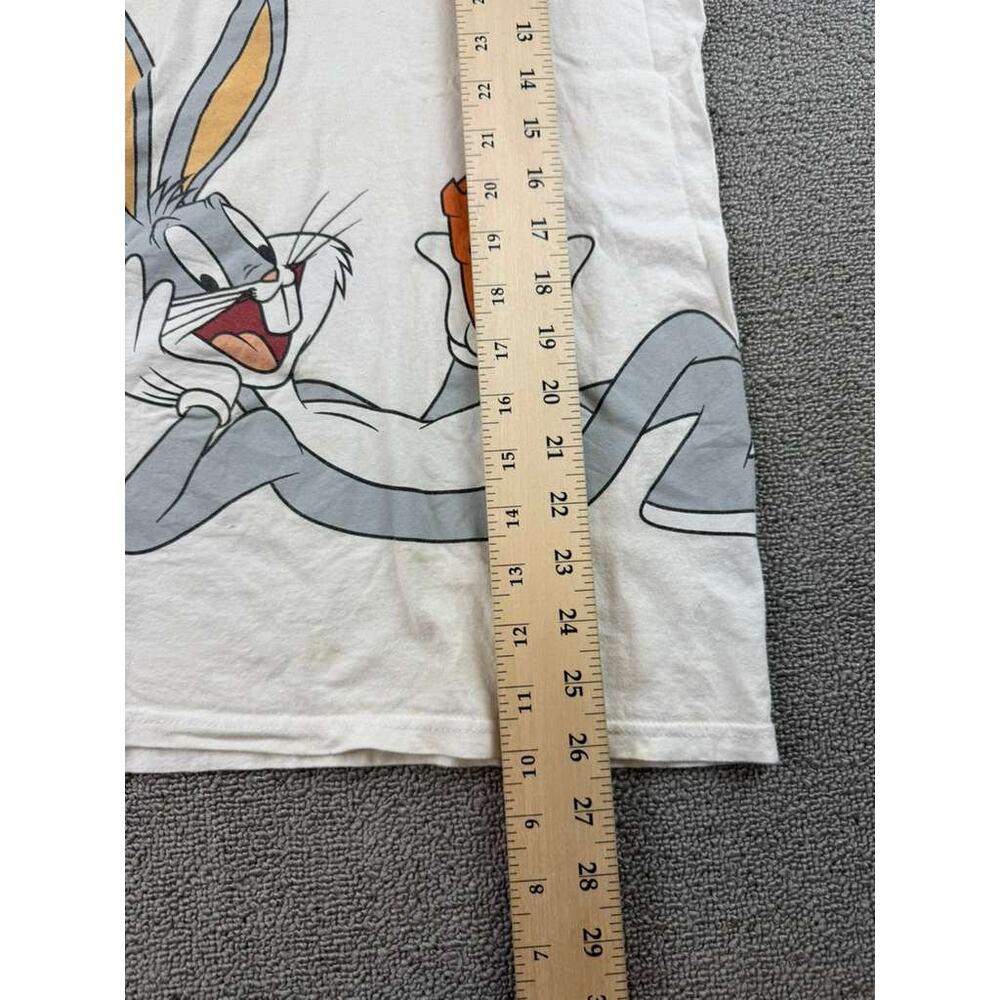 Looney Tunes T Shirt Men Medium White Bugs Bunny Graphic "That's all Folks!" - Picture 6 of 10